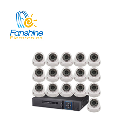 2018 Fanshine Hot Sale High Quality 16 pcs Dome Indoor Camera KIT