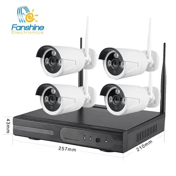 Fanshine 2MP 1080P wireless wifi camera kit with NVR 4ch cctv camera set cctv camera kits